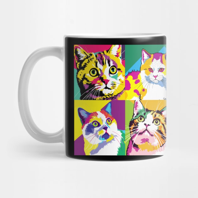 Munchkin Cat Pop Art - Cat Lover Gift by PawPopArt